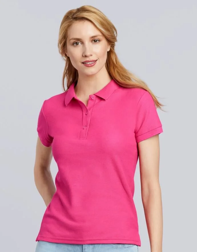 polos roses personnalisés pour femmes à petit prix