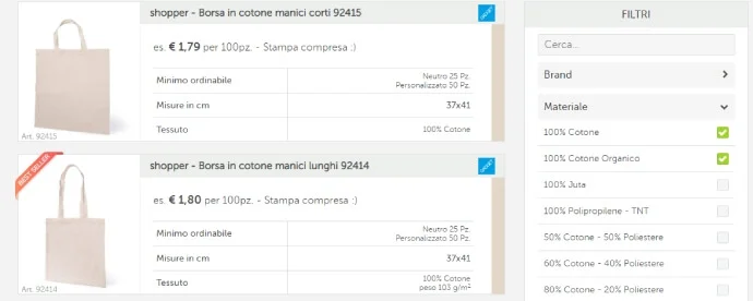 sacs de courses personnalisés en coton bon marché