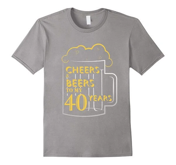 T-shirts personnalisés pas chers pour un 40e anniversaire