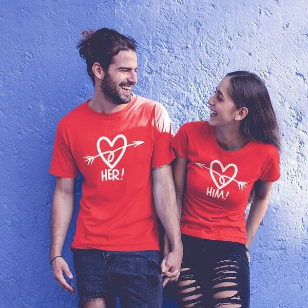 T-shirts personnalisés pour couples à petit prix