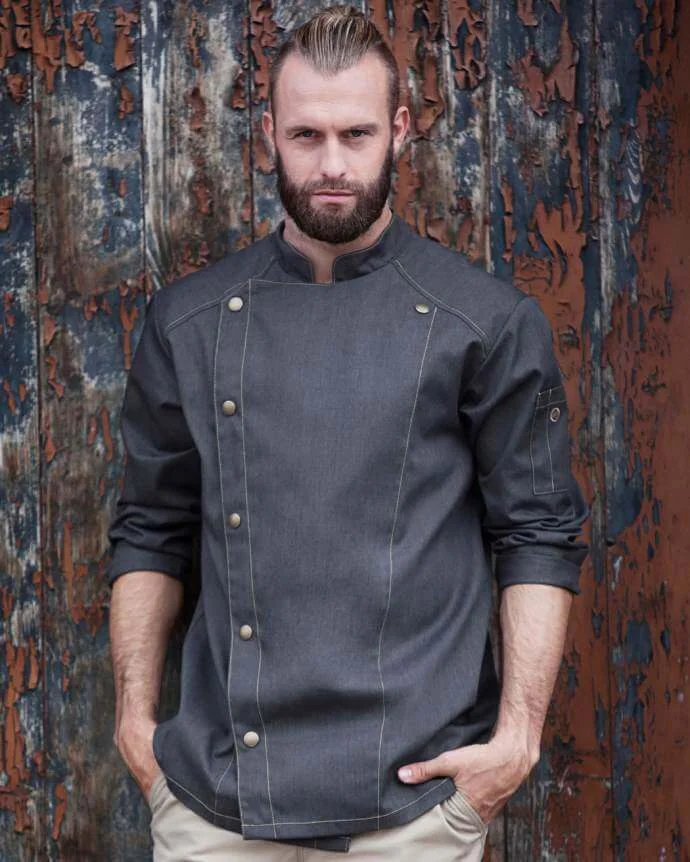 veste de chef en denim personnalisée