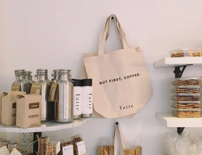 Sacs de courses personnalisés bon marché avec lettres